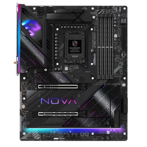 Asrock Z790 NOVA WIFI, Intel Z790, 1700, ATX, 4 DDR5, HDMI, DP, Wi-Fi 7, 2.5G LAN, PCIe5, RGB, 6x M.2 Asrock Z790 NOVA WIFI, Intel Z790, 1700, ATX, 4 DDR5, HDMI, DP, Wi-Fi 7, 2.5G LAN, PCIe5, RGB, 6x M.2